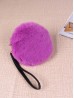 Circle Plush Purse W/ Strap